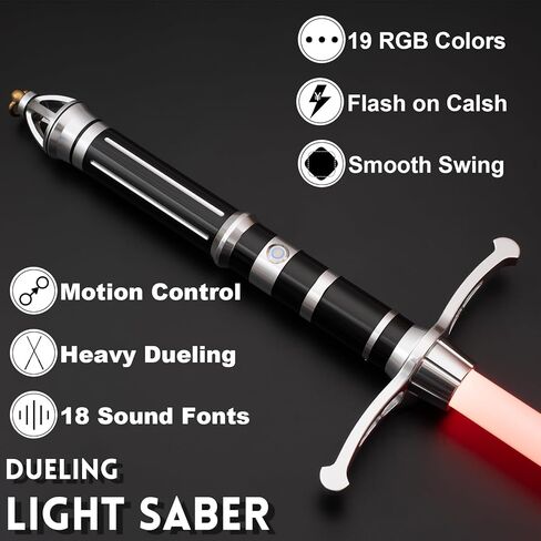 Lightsaber,Smooth Swing Dueling Light Saber,18 Set Sound Effects with 19 Colors Change,Motion Control Premium Metal Handle,Adults and Kids Collectible Roleplay Item（119cm） in Kuwait