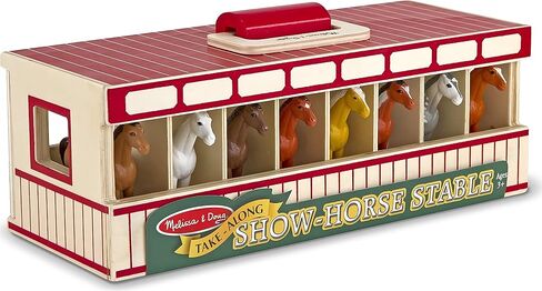 Melissa & Doug Take-Along Show Horse Stable: T o y Horse Play Set Bundle with 1 Theme Compatible M&D Scratch Fun Mini-Pad (03744) in Saudi Arabia