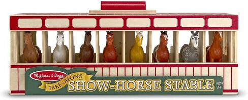Melissa & Doug Take-Along Show Horse Stable: T o y Horse Play Set Bundle with 1 Theme Compatible M&D Scratch Fun Mini-Pad (03744) in Saudi Arabia