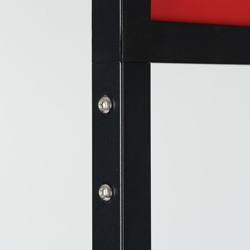 DISPLAYSWORKER Sign holder floor stand, heavy Duty Pedestal poster banner stand for display,22×28 inch slide-in double sided poster sign holder floor standing for board Display (Black, 22×28) in Saudi Arabia
