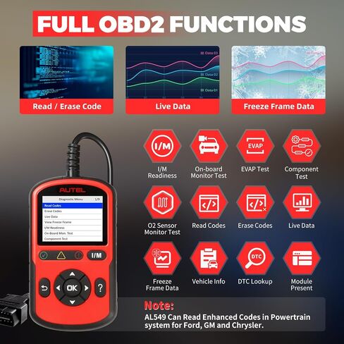 الماسح الضوئي Autel Autolink AL329 Obd2، قارئ رمز المحرك العالمي للسيارات، الترقية من أداة التشخيص AL319، ماسح ضوئي لجاهزية I/M، أداة مسح التوصيل والتشغيل مع بيانات إطار تجميد البيانات الحية in Saudi Arabia
