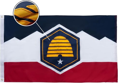 Michigan State Flag 3X5 Ft MI Flags Embroidery Heavy Duty for Outdoors Banner with 2 Brass Grommets in Saudi Arabia