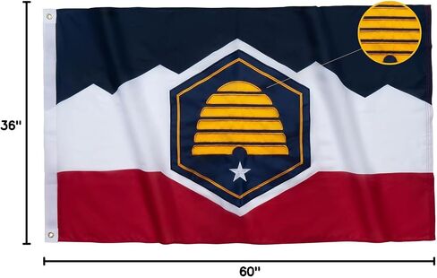Michigan State Flag 3X5 Ft MI Flags Embroidery Heavy Duty for Outdoors Banner with 2 Brass Grommets in Saudi Arabia