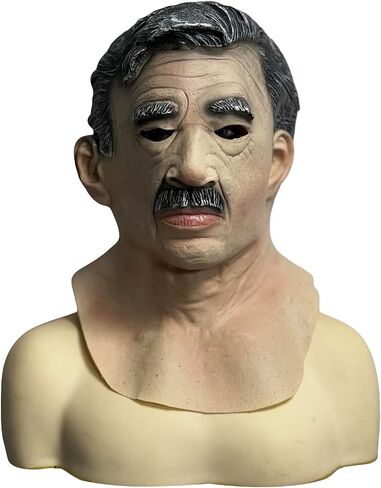 Halloween Old Man Mask Portable Full Face Covering Scary Wrinkle Grandpa Mask Realistic Latex Mask Halloween Cosplay Party in Saudi Arabia