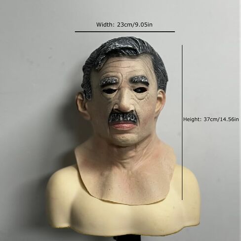 Halloween Old Man Mask Portable Full Face Covering Scary Wrinkle Grandpa Mask Realistic Latex Mask Halloween Cosplay Party in Saudi Arabia