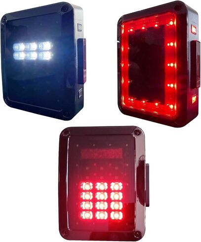 مجموعات مصابيح الذيل FIREBUG JK Wrangler - ضوء خلفي LED لـ JK wrangler، مصابيح خلفية JK مع ضوء الفرامل والضوء العكسي، مناسب لملحقات JK JKU 2007-2017 JK Wrangler in Saudi Arabia