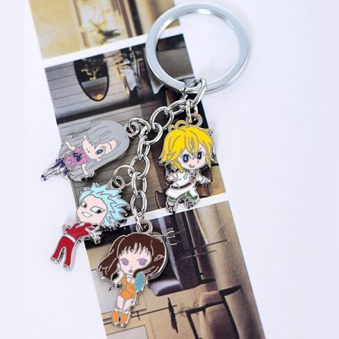 GK-O أنيمي الخطايا السبع المميتة شخصيات تأثيري حلقة رئيسية سلسلة المفاتيح قلادة in Kuwait