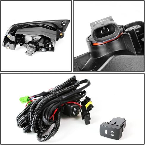 DNA MOTORING FL-ZTL-119-AM Front Bumper Fog Light Driver & Passenger Side Enhance visibility [Compatible with 06-08 Civic 2-Door Coupe] in Kuwait