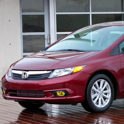 DNA MOTORING FL-ZTL-119-AM Front Bumper Fog Light Driver & Passenger Side Enhance visibility [Compatible with 06-08 Civic 2-Door Coupe] in Kuwait