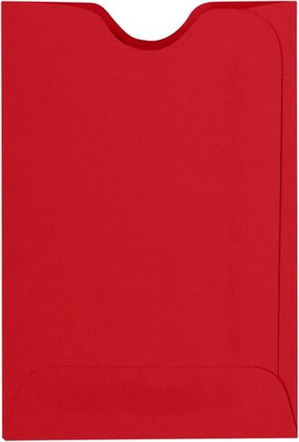LUXPaper Credit Card Sleeves | 2 3/8" x 3 1/2" | Holiday Red | 80lb. Text | 50 Qty in Saudi Arabia