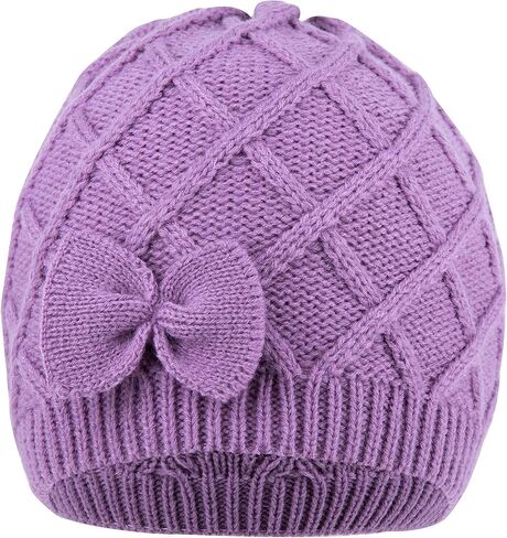 قبعة شتوية متقاطعة للأطفال مع فيونكة ووشاح وقفازات للفتيات in Kuwait