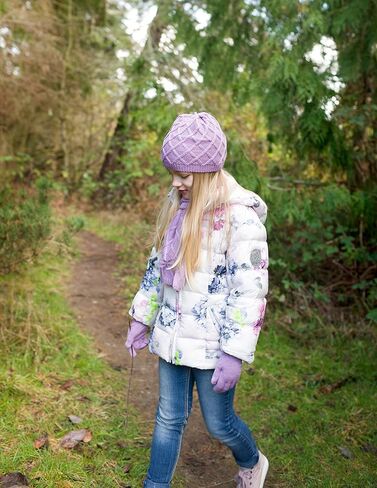 قبعة شتوية متقاطعة للأطفال مع فيونكة ووشاح وقفازات للفتيات in Kuwait