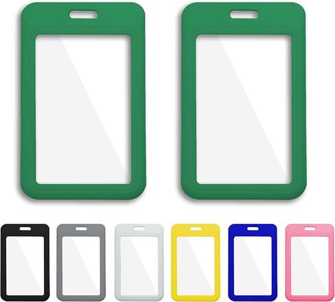 قطعة واحدة من حامل شارة الهوية مع نوافذ مزدوجة الجوانب وحافظة من البلاستيك الصلب الأفقي وحقيبة حماية للبطاقات السوداء لبطاقات الهوية المدرسية والمكتبية وبطاقات الائتمان وبطاقات المفاتيح ورخص القيادة والتصاريح in Kuwait