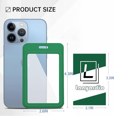 قطعة واحدة من حامل شارة الهوية مع نوافذ مزدوجة الجوانب وحافظة من البلاستيك الصلب الأفقي وحقيبة حماية للبطاقات السوداء لبطاقات الهوية المدرسية والمكتبية وبطاقات الائتمان وبطاقات المفاتيح ورخص القيادة والتصاريح in Kuwait