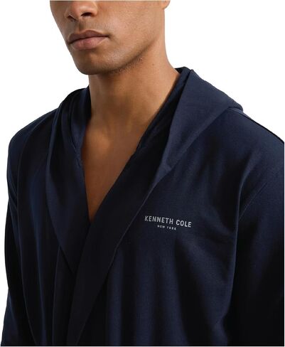 Kenneth Cole New York Men's Hooded Bathrobe - Soft Lightweight Long Sleeve Premium Spa Robe for Men (Sizes: M-XL) in Saudi Arabia