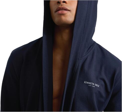 Kenneth Cole New York Men's Hooded Bathrobe - Soft Lightweight Long Sleeve Premium Spa Robe for Men (Sizes: M-XL) in Saudi Arabia