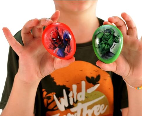 JA-RU Marvel Avengers Slime Filled Eggs (1 Unit Assorted) Bouncy Sensory Putty for Kids. Stress Relief Stretchy Fidget Toy. Superhero Toys. Bulk Marvel Easter Egg Stuffers. 6801-1 in Saudi Arabia