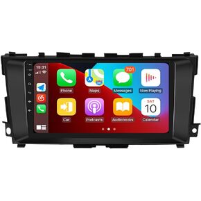 Android 13 CarPlay Stereo لـ 2013-2018 Nissan Altima Radio المدمج في CarPlay اللاسلكي Android Auto 9 بوصة شاشة تعمل باللمس في لوحة القيادة GPS ودعم الملاحة مرآة RDS SWC