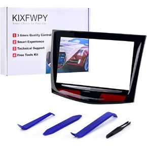 استبدال شاشة اللمس Kixfwpy الخالية من الجل CUE لعام 2013 2014 2015 2016 2017 2018-2020 كاديلاك ATS SRX XTS CTS ESCALADE CUE استبدال الشاشة مع مجموعة أدوات إزالة