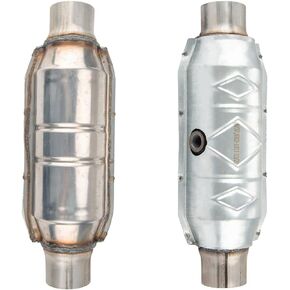 2PCS 2.5" Inlet/Outlet Universal High Flow Round Catalytic Converter For 99306HM Catalytic Converter (EPA Complaint)