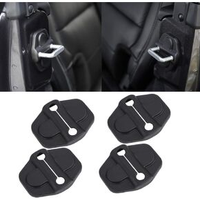 4-PACK Door Lock Switches Cover For 2018-2022 Jeep Wrangler JL 4XE JT Willys Sport S Rubicon Deluxe Sport Utility 2-Door Door Lock Cover Sticker Accessories Black ABS (2-Door/4-Door) (Pack of 4)