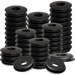 Ailbiuko 50 Pcs Rubber Glad Hand Seals, Black Round Gladhand Gaskets for Semi Trucks Trailers Brake Air Hose Part Number 10028