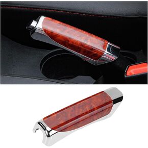 Car Handbrake Cover, ABS Parking Handbrake Decorative Cap with Comfortable Grip, Auto Handbrake Grip Cover, Universal Vehicle Interior Decor Accessories for Most Cars (Carbon Fiber)