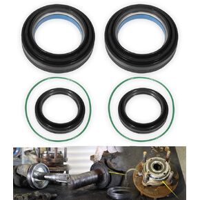 Front Axle Knuckle Tube Seal Kit - Fit for Ford 1998-2004 F250 F350 F450 F550 Super Duty Excursion Dana 50 60 Front Axle Knuckle Tube, Front Oil Seal Set, Replace 50491, 50381, 41784-2 - 6 PCS
