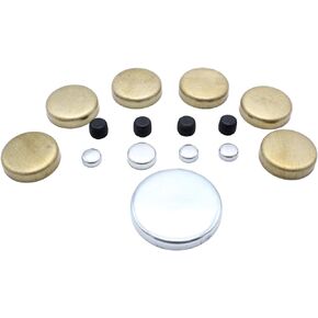 GSKMOTOR Freeze Plug Kit Brass Expansion Plug Kit Compatible with SBF Ford Windsor Engines Melling 260 289 302 351W