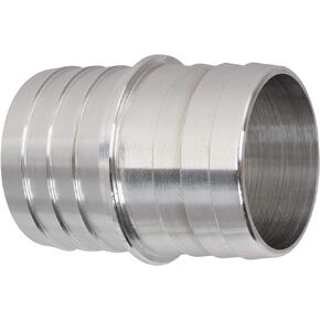 ICT Billet 1-1/2" to 1-1/2" Inch Hose Barb Splice Coupler Repair Mend Fitting Adapter Connector Radiator Coolant Intercooler Heat Exchanger Fluid Designed & Manufactured in USA Bare Aluminum AN627-24A