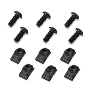 PIT66 Torx Screw and Flat Nut, Compatible with Polaris Ranger RZR General Replacement (Set of 6)
