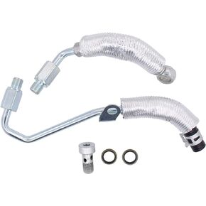 NewYall Pack of 2 Turbo Charger Turbocharger Cooling Feed Line Pipe and Coolant Return Hose Line