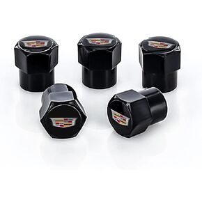 License Frame Inc. Cadillac Logo Chrome Valve Cap Covers