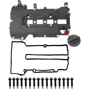 Engine Valve Cover with Gaskets, Bolts & Oil Filler Cap Compatible with 2011-2020 Chevy Cruze Sonic Trax Volt | Cadillac ELR | Buick Encore 1.4L Turbo Replace# 55573746 25198498 264-968 25198874