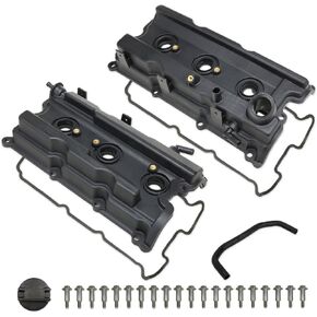 Pair Valve Covers Compatible with 2005-2019 Nissan Frontier 05-15 Xterra 05-12 Pathfinder NV1500 2500 3500 4.0L V6 Replacement 13264-EA210 13264-EA200