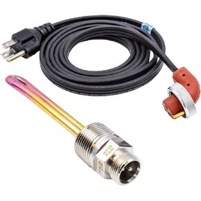 Zerostart 8605556 Heavy Duty Engine Block Immersion Heater for Caterpillar, Detroit Diesel, International/Navistar and Perkins Engines, 1" NPT Thread | 120 Volts | 1500 Watts