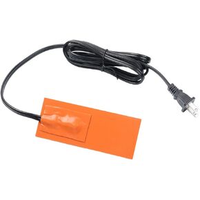 2 x 5in Car Engine Silicone Pad Heater - Self-Adhesive, Oil Pan Heater Pad Car Truck Oil Pan Heater Pad for Metal Surface with 194°F Thermal Protector & 68" Power Cord（150W 120V）