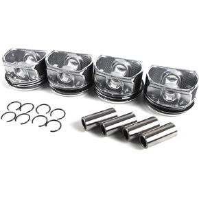 DEEGOOLY 4pcs 11257566019 Engine Pistons Rings Set Fits for MINI R55-R61 N14 TURBO Cooper Countryman N14B16 1.6L Engine Piston + Piston Ring Set Aftermarket Parts Replace#11257576973 11257588265