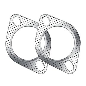 2 Pcs 2.5" Car Exhaust Gasket, 2 Bolt High Temp Exhaust Gasket Replacement Muffler Flange Manifold 120-06310-0002 for Car Accessories
