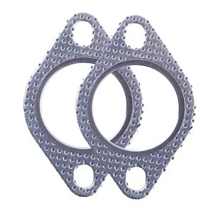 Exhaust Flange Gasket 2 Pcs 2-Bolt 2.5 Inch for Front Down mid catback Manifold Pipe Muffler Tube Turbo invidia Replacements Repair