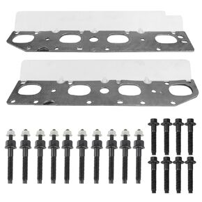 Donpida Exhaust Manifold Gasket and Bolt/Strud Set Compatible with Chrysler Dodge Ram 2009-2020 5.7L V8 Engines - Complete Set for Both Left and Right Sides