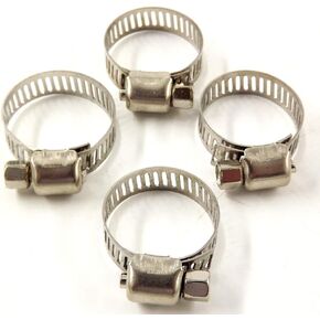 100pcs 1/2"-3/4" Adjustable Stainless Steel Drive Hose Clamps Fuel Line Worm 13-19mm