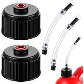 Fabbay 4 Pieces Fuel Filler Jug Hose Racing Fuels Replacement Cap LC2 fuel jug hose Gas Can Cap for 5 Gallon Gas Jug Fuel Tank (Classic Style)