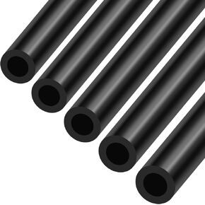 6.6 FT High Performance Automotive Silicone Vacuum Tubing Hose 1/8"+5/32"+1/4"+5/16"+3/8",130PSI Max Pressure, Engine Automotive Vacuum Silicone Hose Line 5PCS Black