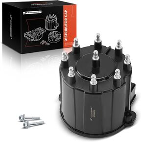 A-Premium Ignition Distributor Cap Compatible with GMC, Chevy & Cadillac Vehicles - V8 Engine - C/K Pickup, Express, Suburban 1500 2500 3500, Yukou, Brougham, Firebird, Blazer - 1987-1995