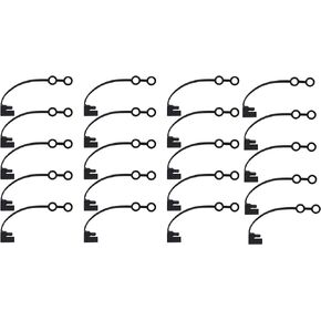 CERRXIAN SAE 2 Pin Plug Replacement Waterproof Protection Cover Cap Lid Top(Black 20pcs)
