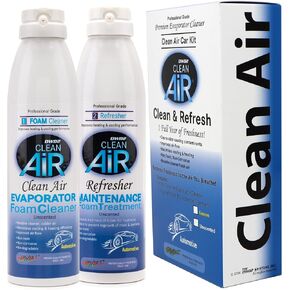Clean Air 2 Pack Bundle Automotive AC Coil Cleaner for Car AC condenser and evaporator Coils Air Conditioner Cleaner Spray Refresh Your Air (Lemon)