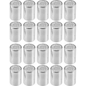 uxcell 20pcs Car Aluminum Cylindrical Air Conditioner Pipe Joint Fitting Sleeve 9mm 20mm Hole Dia