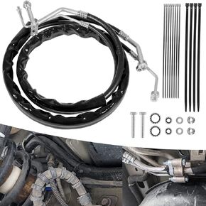 Rear AC Line Set C68100 Replacement Air Conditioning Hose Set for 2012-2019 Dodge Caravan/Grand Caravan, for Chrysler Town & Country, for VW Routan, Rear Auxiliary AC Hose Kit