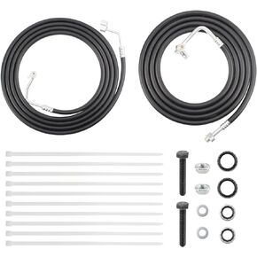 مجموعة خط التيار المتردد الخلفي AUTOKAY SU33468 لسيارة Chevy Suburban Rear Aux 2007-2014 مجموعة خرطوم التيار المتردد لخطوط استبدال تكييف الهواء مجموعة خط التيار المتردد الخلفي